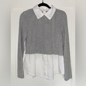 Olive+Oak Long Sleeve stylish collared Blouse